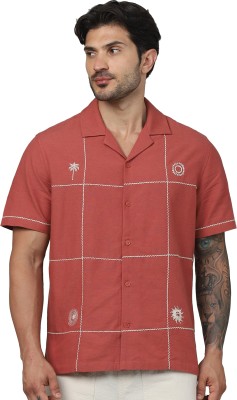 Celio Men Printed Casual Red Shirt