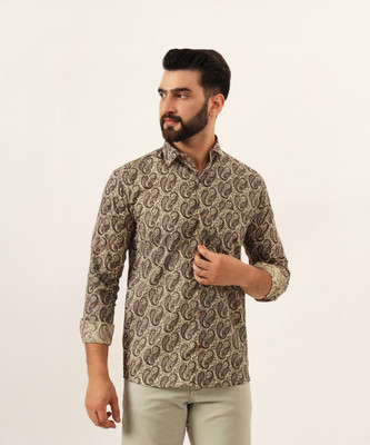 MILLENNIAL MEN Men Printed Casual Brown Shirt