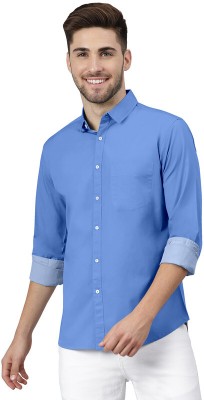 TANISHA FASHION Men Solid Casual Light Blue Shirt