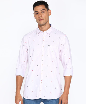 PETER ENGLAND Men Printed Casual Pink Shirt