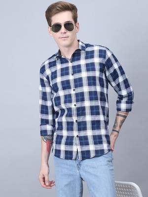 METRONAUT Men Solid Casual Blue Shirt