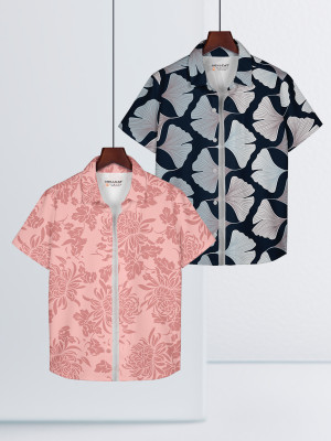 Hellcat Boys Animal Print, Floral Print Casual Multicolor Shirt(Pack of 2)