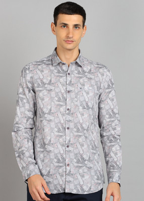 KILLER Men Printed Casual Grey Shirt