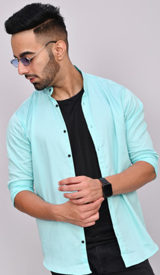 SHIRTZONE Men Solid Casual Black Shirt