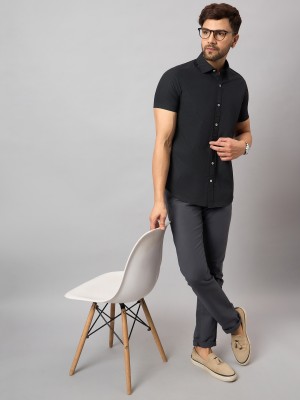 Club York Men Printed Casual Black Shirt