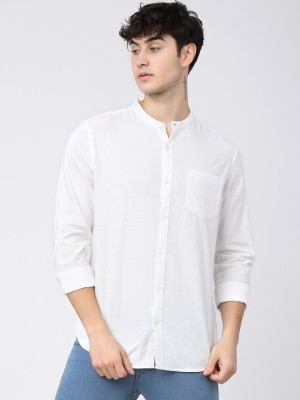 KETCH Men Solid Casual White Shirt