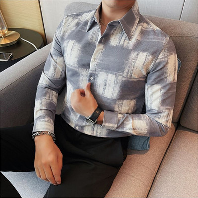 VASTRAM TREND Men Printed Casual Grey Shirt
