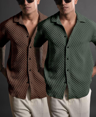 Solbiza Men Floral Print Casual Multicolor Shirt