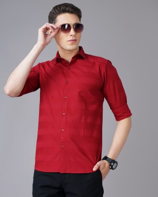 Paul Street Men Solid Casual Red Shirt