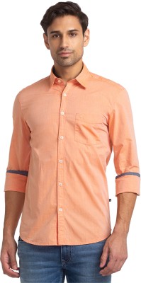 PARX Men Solid Casual Orange Shirt