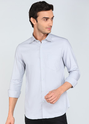 INTEGRITI Men Solid Casual Grey Shirt