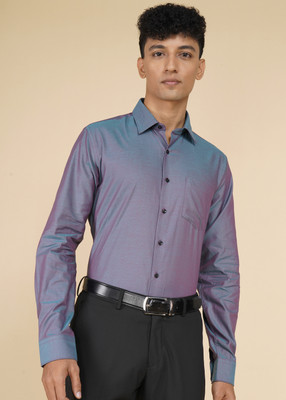 VAN HEUSEN Men Self Design Formal Grey Shirt