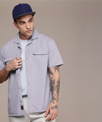 Roadster Men Solid Casual Purple Shirt