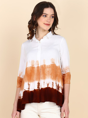 METRONAUT Women Self Design Casual Multicolor Shirt