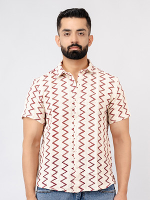TISTABENE Men Printed Casual White Shirt