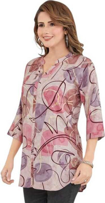 KALLAXI Women Printed Casual Multicolor Shirt