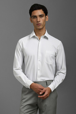 LOUIS PHILIPPE Men Printed Formal White Shirt