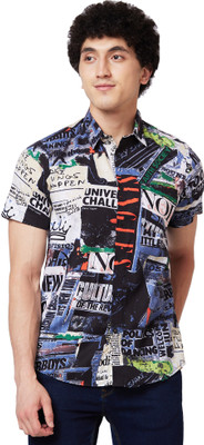 Spykar Men Printed Casual Multicolor Shirt