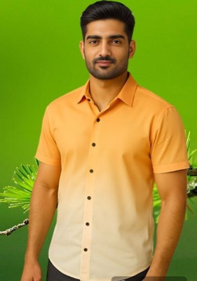 DHAMELIYA ENTERPRISE Men Color Block Casual Yellow Shirt
