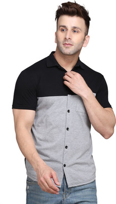 HouseOfCommon Men Color Block Casual Multicolor Shirt