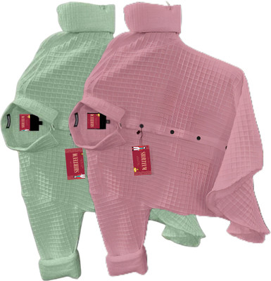 Shirteum Men Self Design Casual Pink, Green Shirt(Pack of 2)