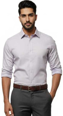 TRENDY OWL Men Solid Formal Light Blue Shirt