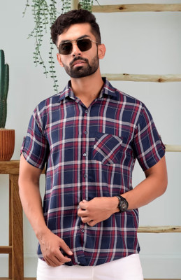 BASE 41 Men Checkered Casual Multicolor Shirt