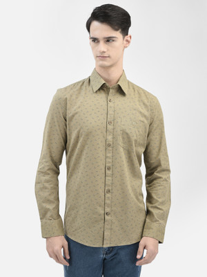 CRIMSOUNE CLUB Men Printed Casual Green Shirt