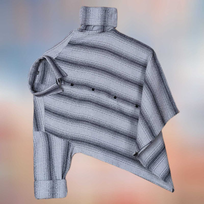 Viradha Fashion Men Striped Formal Grey Shirt