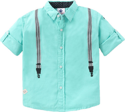 Tonyboy Baby Boys Solid Casual Light Green Shirt
