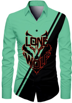 JRKENTERPRISE Men Printed Casual Green Shirt