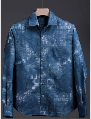 Abizzstore Retails Surat Men Floral Print Casual Blue Shirt