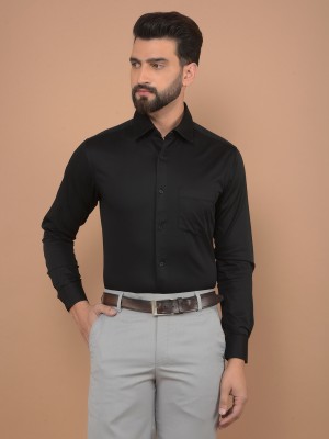 Canary London Men Solid Formal Black Shirt