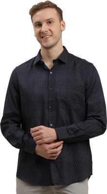 TURTLE Men Printed Casual Dark Blue Shirt