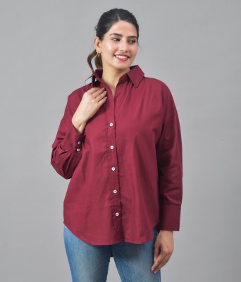 juhi s Women Solid Casual Maroon Shirt