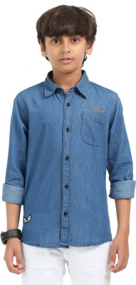Rs fashions Boys Solid Casual Dark Blue Shirt