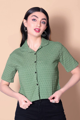 dream believe fashion Women Solid Casual Purple Shirt