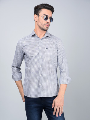 CRIMSOUNE CLUB Men Printed Casual Blue Shirt