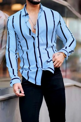 Varidashi Men Striped Casual Multicolor Shirt