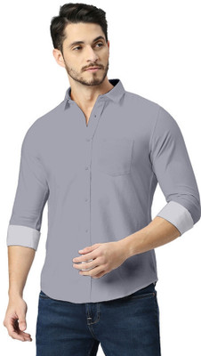 SAADIWALA Men Solid Formal Grey Shirt