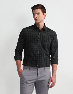 Arrow Sport Men Checkered Casual Grey Shirt