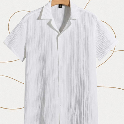 Nita creation Men Solid Formal White Shirt