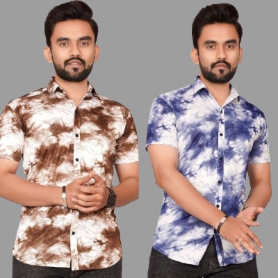 METRONAUT Men Printed Casual Multicolor Shirt(Pack of 2)