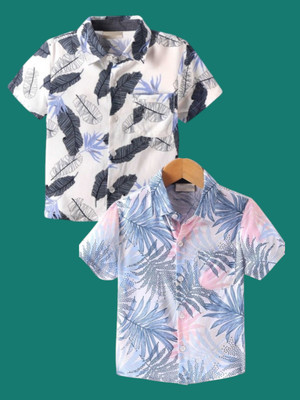 KILLER Boys Floral Print Casual Multicolor Shirt(Pack of 2)
