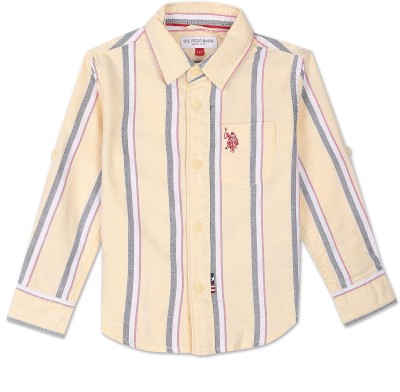 U.S. POLO ASSN. Boys Solid Casual Yellow Shirt