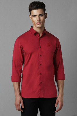 LOUIS PHILIPPE Men Solid Casual Red Shirt