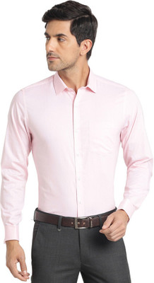 TURTLE Men Solid Formal Pink Shirt