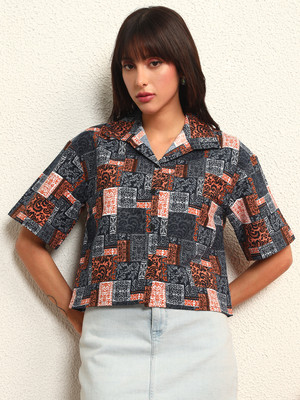 TANDUL Women Geometric Print Casual Multicolor Shirt