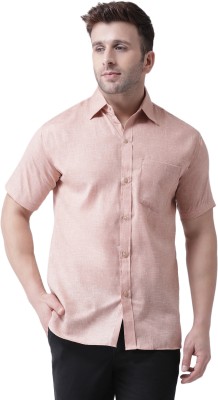 KLOSET BY RIAG Men Self Design Casual Beige Shirt