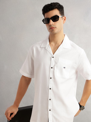 THOMAS SCOTT Men Solid Casual White Shirt